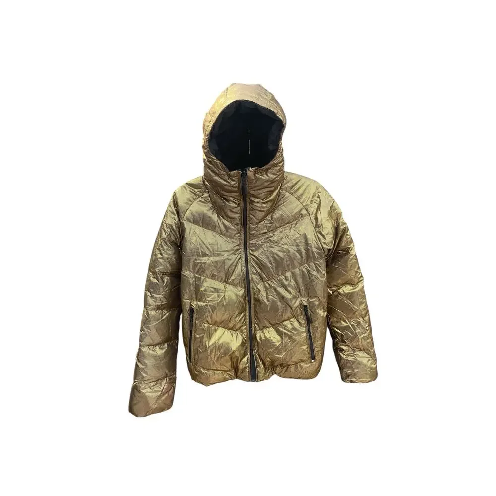 Finger In The Nose Girls Jacket 5XL 16Y Snowdance Down Reversible Ash Black Gold